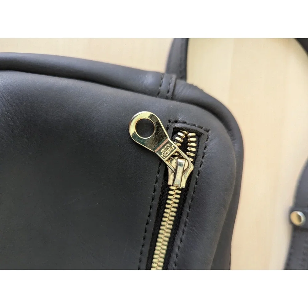 Parker Cay‎ Black Leather Belt Bag